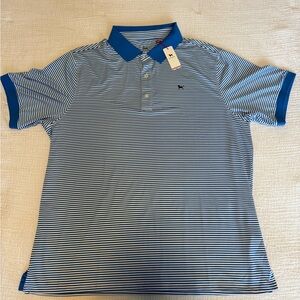 The Black Dog Striped Polo XL